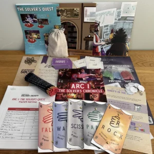 Solvers Society kit, full spread (landscape)